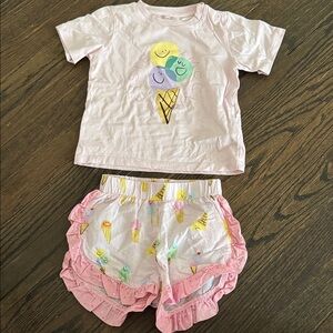 Pink Ice Cream Graphic Kids Set